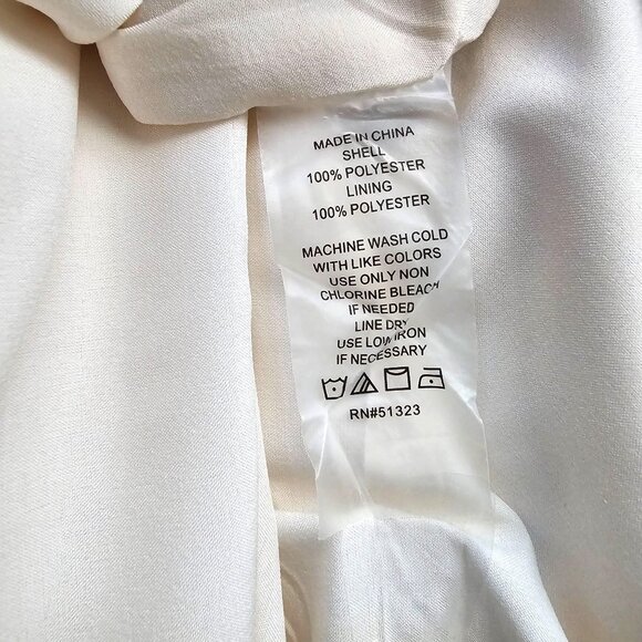 Vince Camuto White Black Floral Layered Ruffle Flutter Sleeve Mini Dress Size 16 - Picture 12 of 16